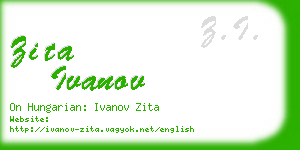 zita ivanov business card